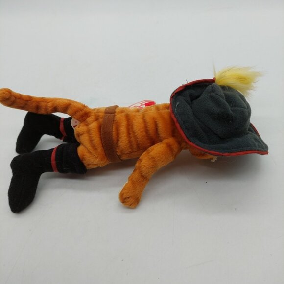 Ty Beanie Baby Puss In Boots 2007 Shrek The Third Plush Stuffed Animal Cat - Picture 4 of 8